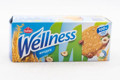 Печенье Wellness цельнозерновое с фундуком и витаминами 210 грамм