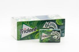 Жевательная резинка Trident без сахара со вкусом ментола в коробочке 22 гр