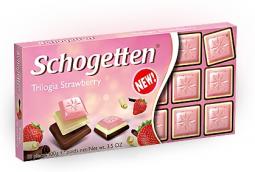 Шоколад Schogetten Trilogia Strawberry "Трилоджия-Клубника" 100 грамм