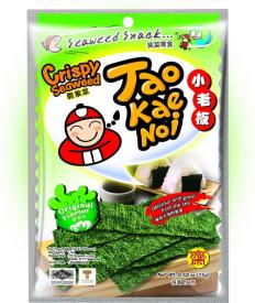 Снеки из морских водорослей TAO KAE NOI с оригинальным вкусом 15 гр