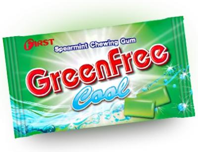 Жевательная резинка Green Free Cool Gum Spearmint 12 грамм