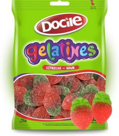 Жевательный мармелад Docile GELATINES SOUR STRAWBERRY 80 грамм