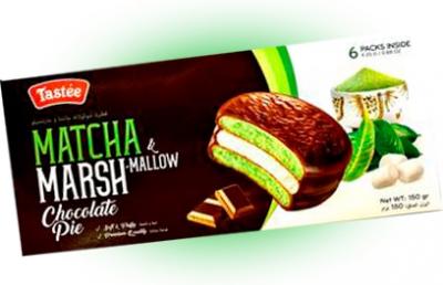 Печенье бисквитное Tastee со вкусом чая Матча 150 гр