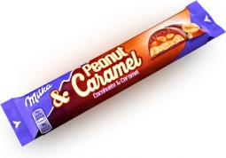 Шоколадный батончик Milka Peanut & Caramel 37 грамм