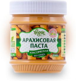 Арахисовая паста Азбука Продуктов Классическая без сахара 340 гр