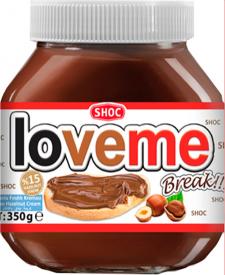 Паста LoveMe ореховая с добавлением какао 350 гр