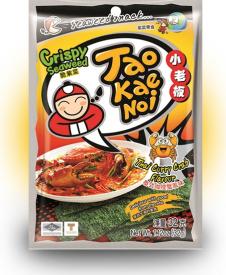 TAO KAE NOI Crispy Seaweed Thai Curry Crab Flavour Тайский краб карри 32 грамма