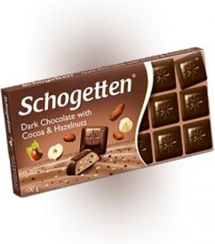 Темный шоколад Schogetten Dark Chocolate with Cocoa&Hazelnut 100 грамм
