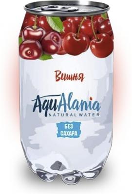 Напиток б/а среднегазированный AquAlania со вкусом Вишня 330 мл