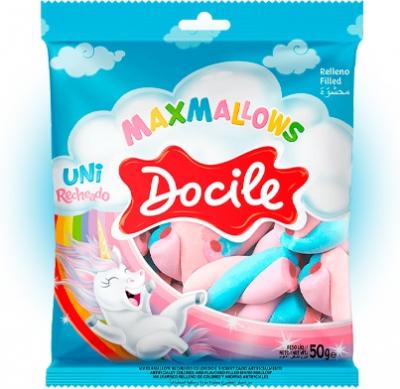 Зефир Docile Maxmallows Единорог Завитки цветные 50 гр